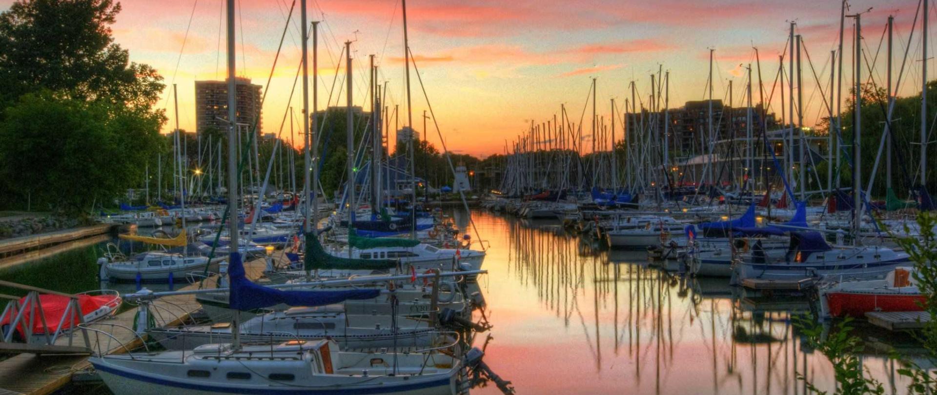 Oakville Harbour at sunset
