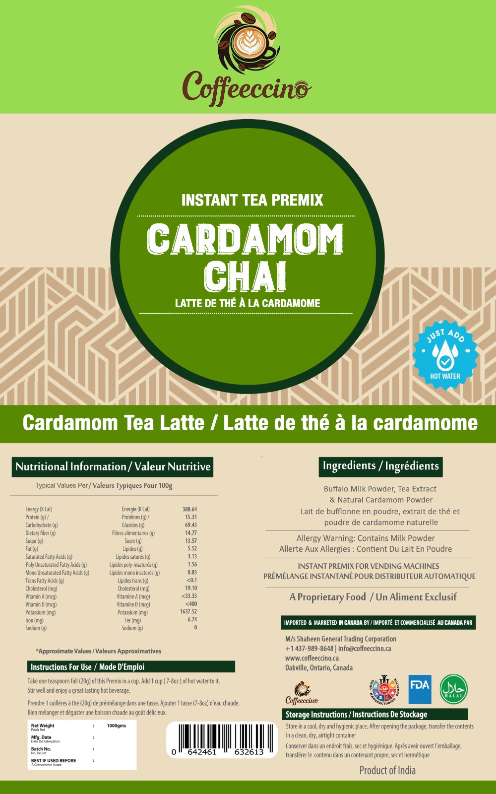 Tea Latte Cardamom
